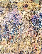 Frieseke, Frederick Carl Lady in a Garden china oil painting reproduction